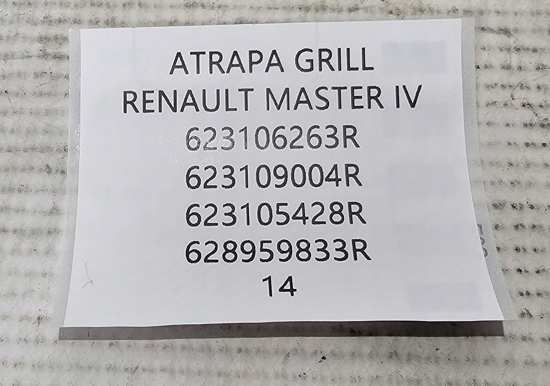 Kühlergrill Renault IV MASTER III FRONTGRILL 623109004R Kühlergitter