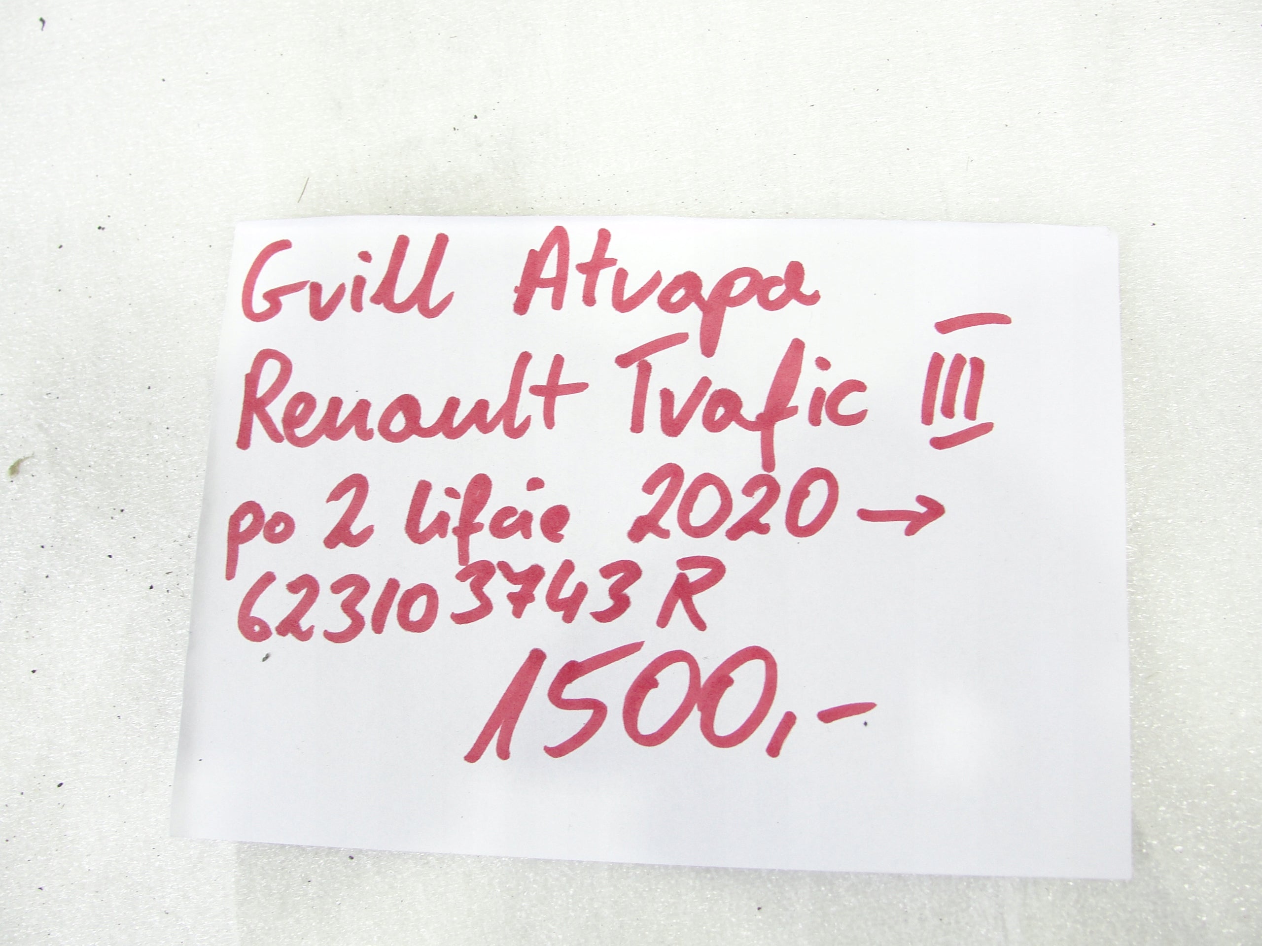 Kühlergrill Renault TRAFIC III FRONTGRILL 623103743R Kühlergitter